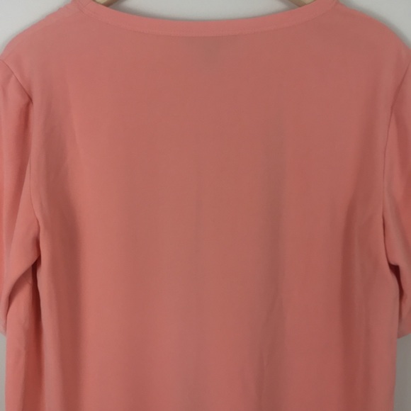 St. John Short Sleeve Oversized Blouse Top - Picture 4 of 8